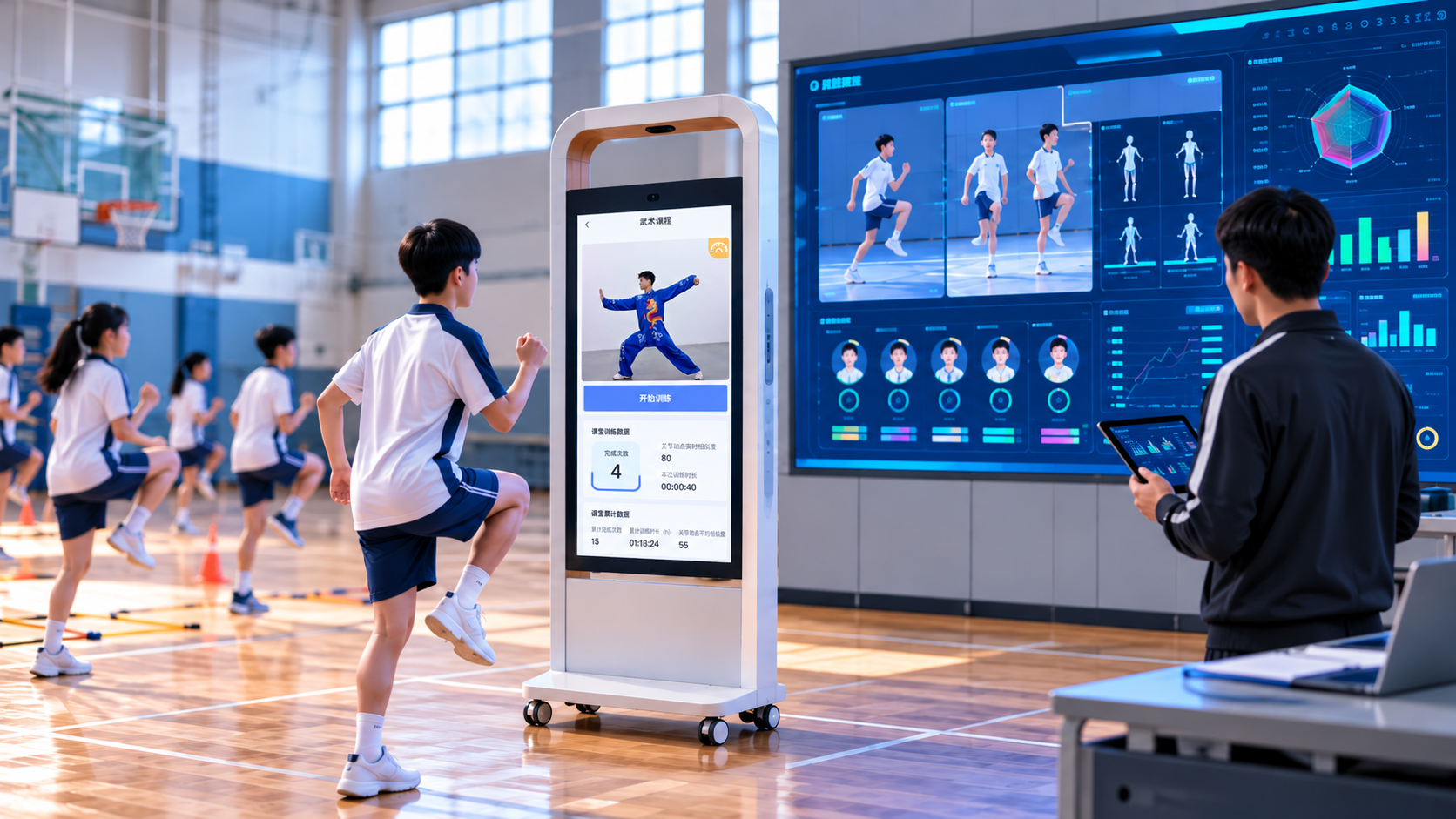 AI digital physical education in a data-driven healthy campus