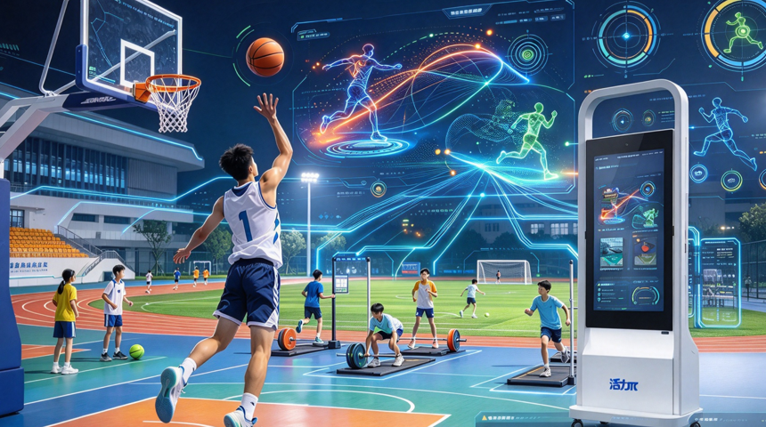 Smart sports technology combining AI, digital physical education and wearable sensors